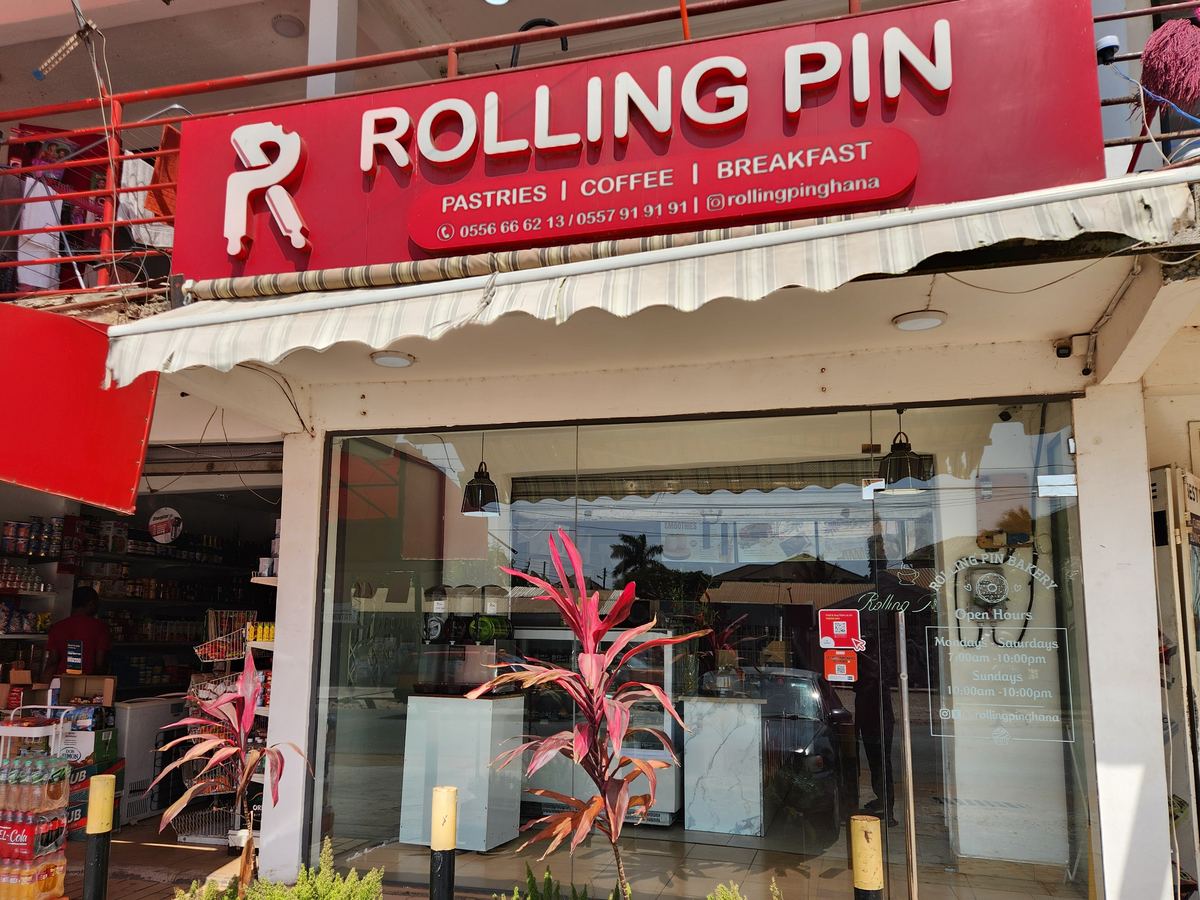 The Rolling Pin shopfront on Manste Afotey Adzin II Road